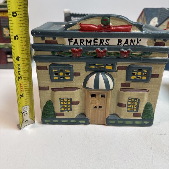 Vintage 1995 Collection Christmas Village (Lot Of 6) 6” Winter Snow Village - Picture 15 of 16